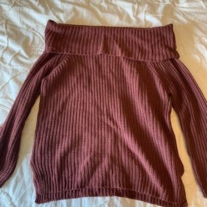 Off the shoulder, oversized sweater